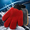 The multi-functional red car wash gloves are soft and fine, providing a comfortable and durable hand feel for car cleaning, waxing and washing Specification image